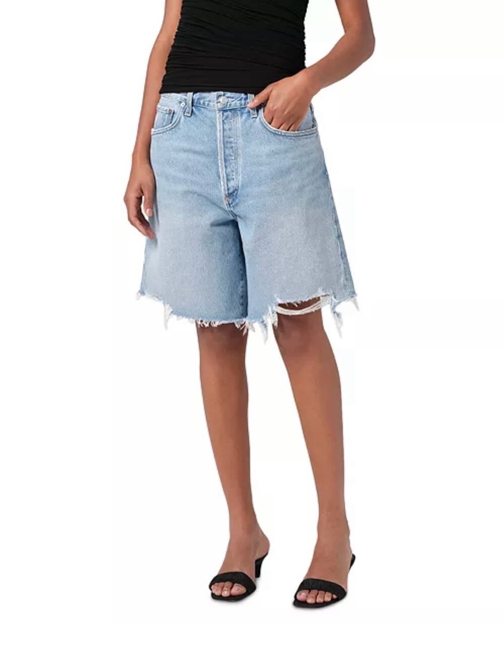 AGOLDE Indra Hip-Slung Baggy Shorts 100% Rigid Cotton Size 26